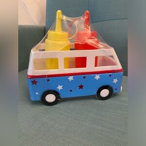 Target Bullseyes Playground Condiment Holder Fourth of July RV Camper Bus